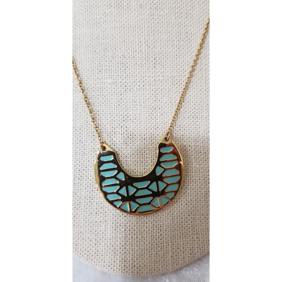 Stella&Dot reversable pendant necklace 17" w/3 1/2" 1.1559 - Picture 3 of 9